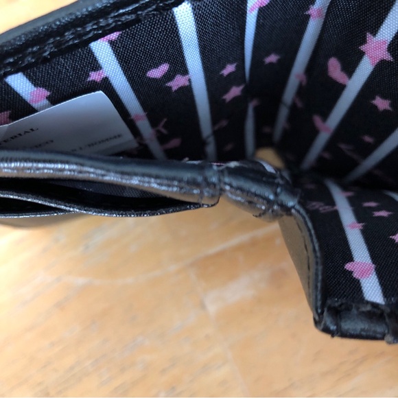 Betsey Johnson Luv Betsey Snap Card Wallet Black Tonal Stitched Rose Pattern NWT - Picture 12 of 16